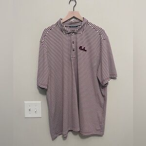 Cutter & Buck Virtue Eco Pique Stripe Recycled Mens Polo South Carolina Script